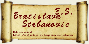Bratislava Štrbanović vizit kartica